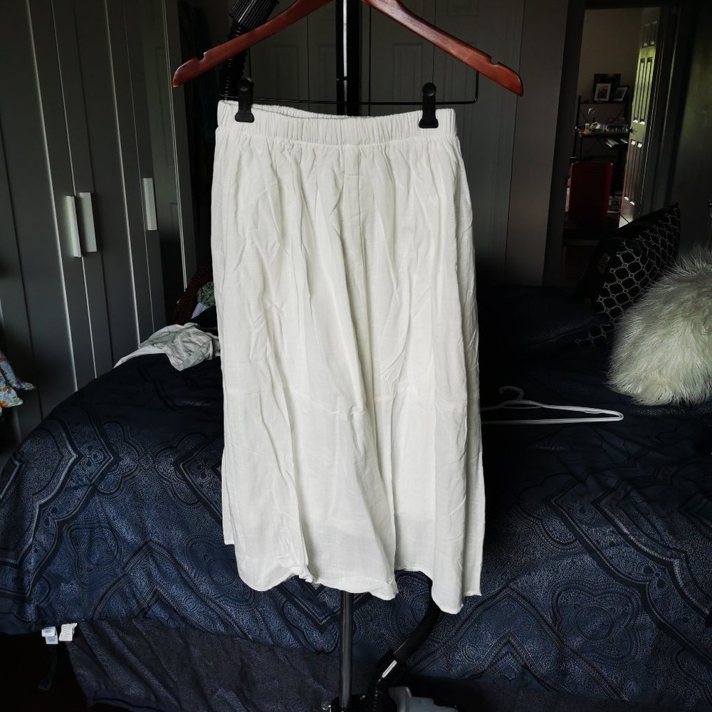 Resort Cotton Linen Top & Skirt Set